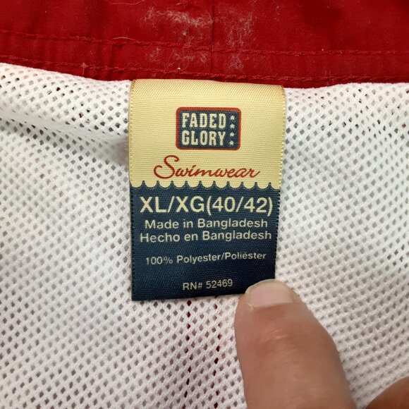Faded Glory Swim Trunks Size XL(40-42) Small spots see photo, Lined, Pockets - Picture 5 of 9